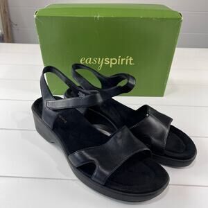 Easy spirit Black Leather Slingback Sandals women’s size 9 M
